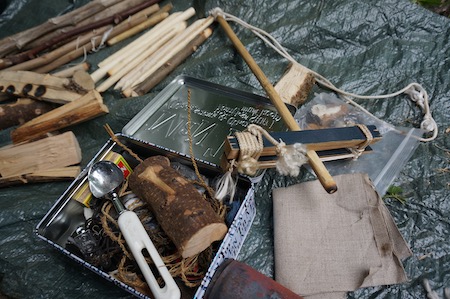 firelighting with the hand drill