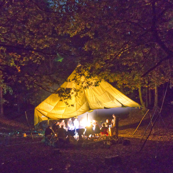 Winter Moot workshop under the chute