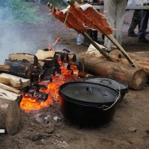 Dutch oven and Ponnassing fish